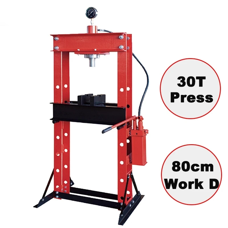 Max Working Distance 800mm Car Bearing Removal Equipment 30 Ton Hydraulic Shop Floor Press