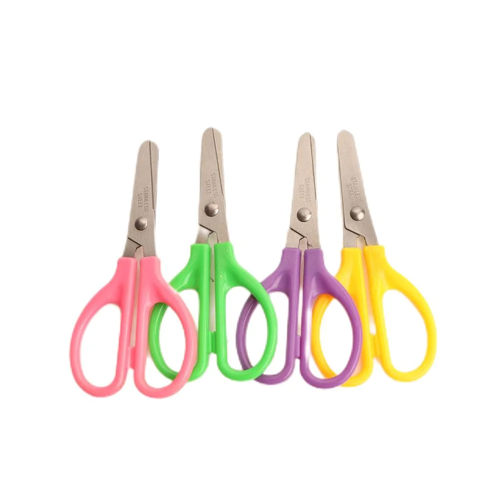 Colorful Plastic Handle Stainless Steel Children Scissors