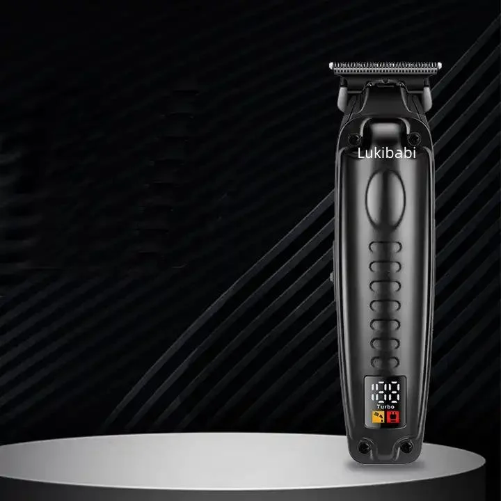 Zero Gapped Hair Clippers with LCD Display Carving T-Blade Hair Trimmer