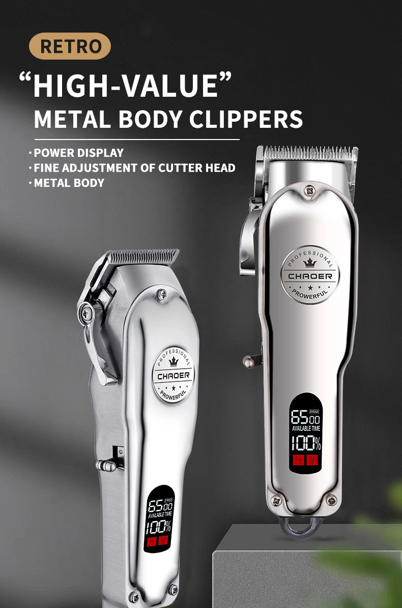 Amazon Rechargeable Trimmer Hair Clipper Men Metal Electric Razor New Professional Adult Professional Barber Hair Salon Clippers