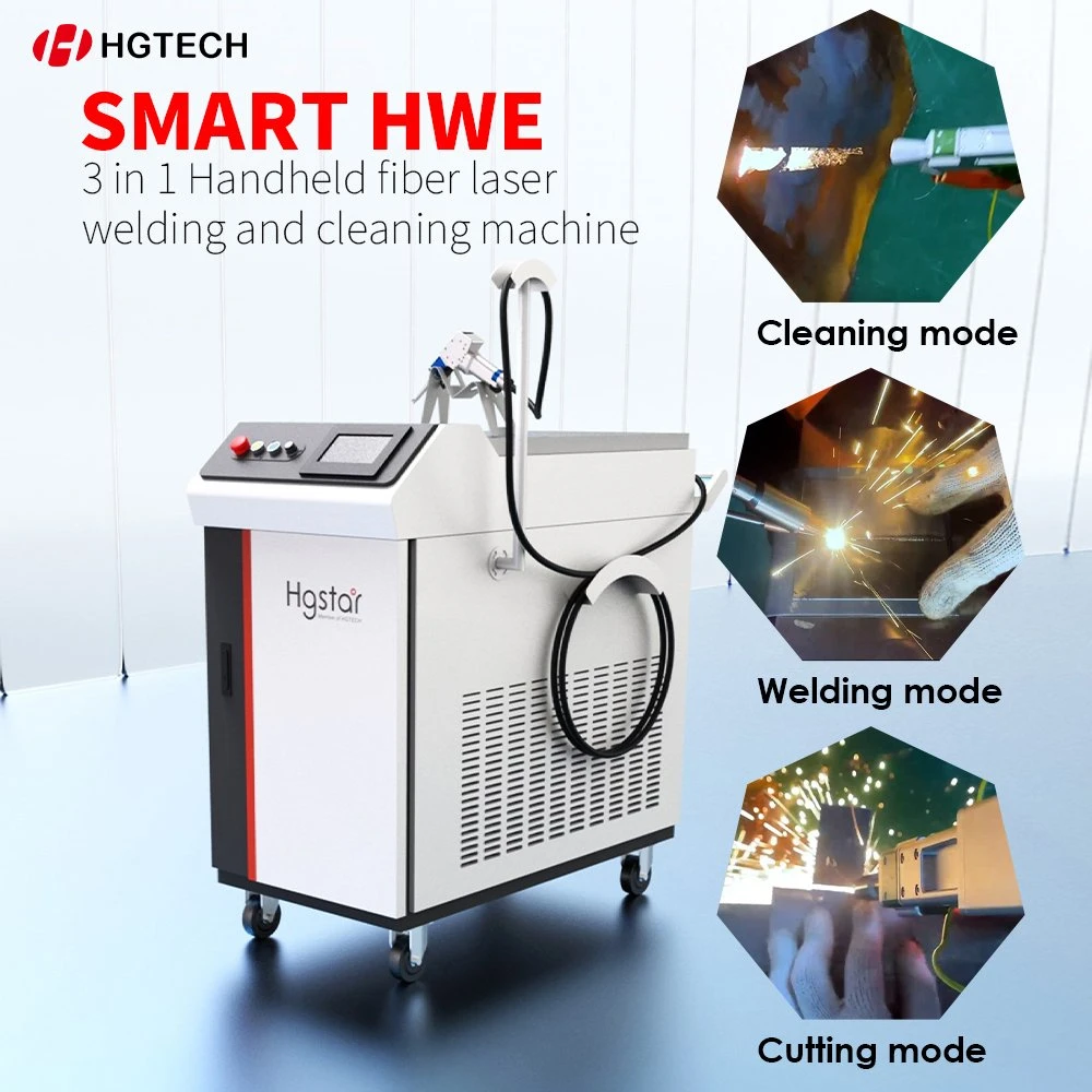 Portable Factory Price Industrial 3 in 1 1500W 2000W 3000W CNC Stainless Steel Mini Metal Rust Removal Handheld Fiber Laser Welding Cutting Cleaning Machine