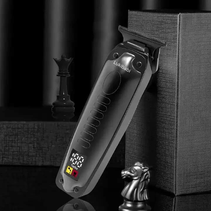 Zero Gapped Hair Clippers with LCD Display Carving T-Blade Hair Trimmer