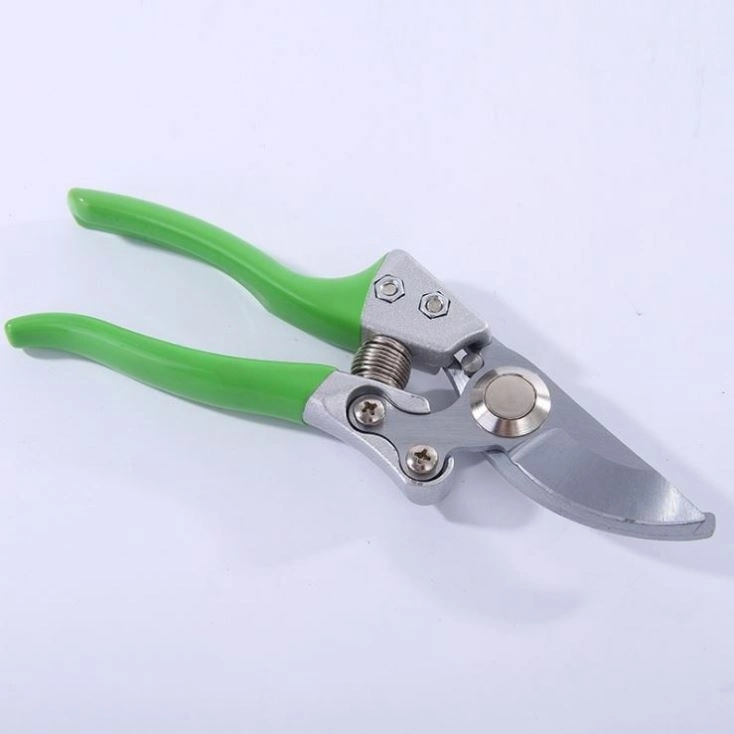Professional High-Carbon Steel Garden Pruning Shears with Green PVC Handle