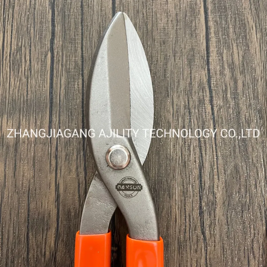 Y01331 Wholesale Price 10 Inch American Type Heavy Duty Straight Pattern Snips of Bigger Handle Tin Snips