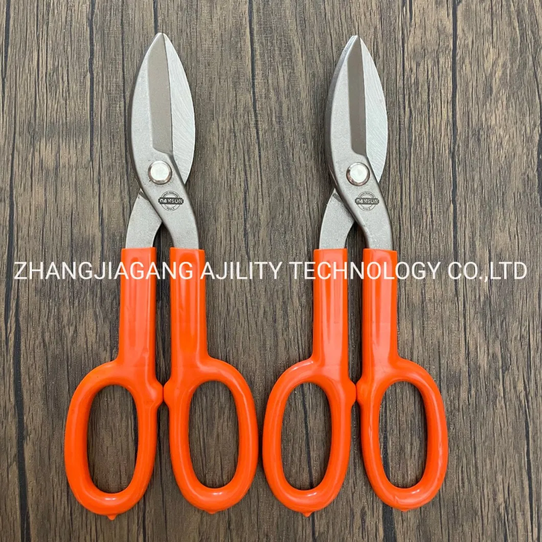 Y01331 Wholesale Price 10 Inch American Type Heavy Duty Straight Pattern Snips of Bigger Handle Tin Snips