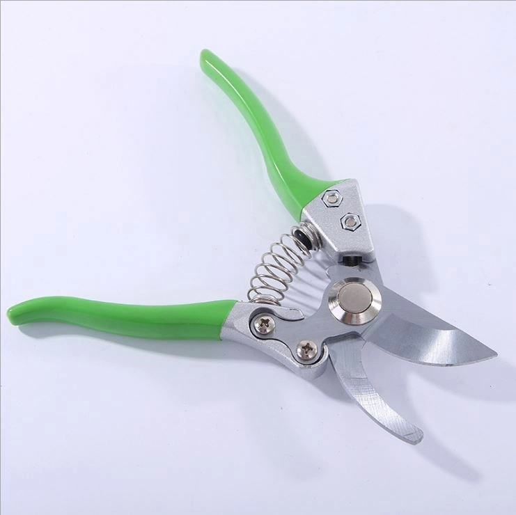 Professional High-Carbon Steel Garden Pruning Shears with Green PVC Handle