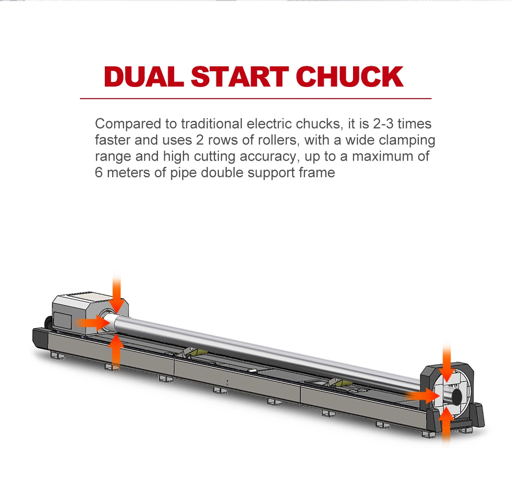 China Manufacturer 3m 6m Pipe 3015 Sheet Metal Steel 1500W 2000W CNC Fiber Laser Cutting Machine