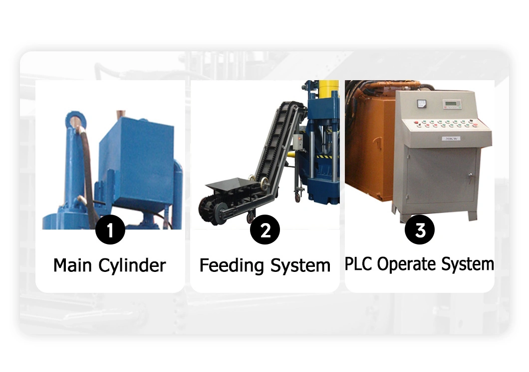 Hydraulic Automatic Feeding Vertical/Horizontal Briquette Compactor Press for Recycling Aluminum, Cooper, Iron, Steel Chips and Powder