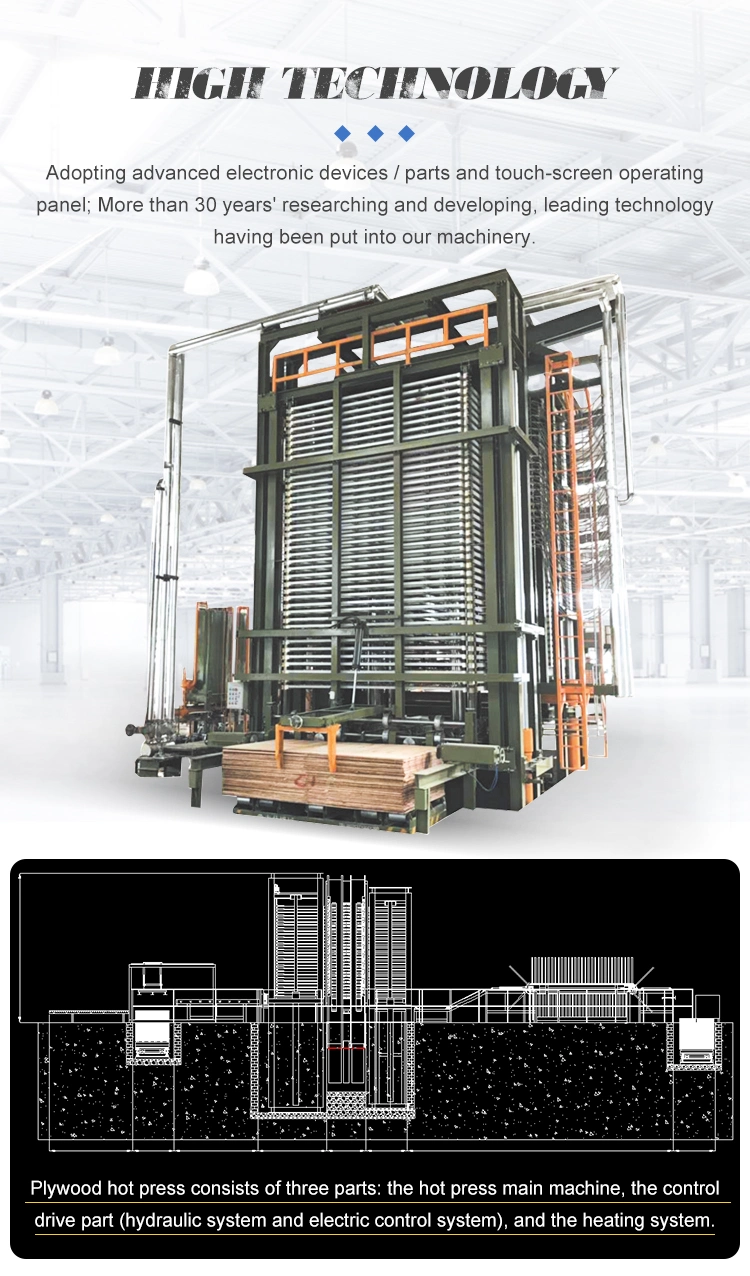 High Quality Hydraulic Pressure Plywood Laminated Hot Press Machine for Sales to Africa