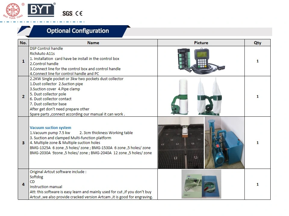 Competitive Price 4X8FT Vacuum Table CNC Router 1325 3.5kw for Sale