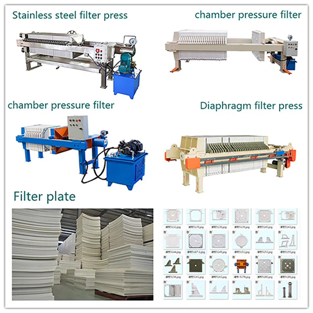 Automatic Industrial Hydraulic Sludge Plate and Frame Chamber Filter Press Equipment Clay
