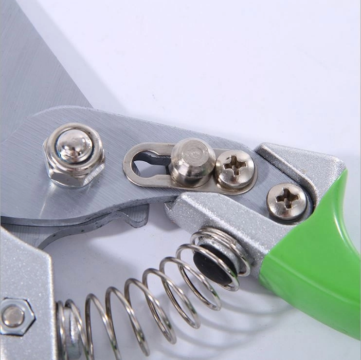 Professional High-Carbon Steel Garden Pruning Shears with Green PVC Handle