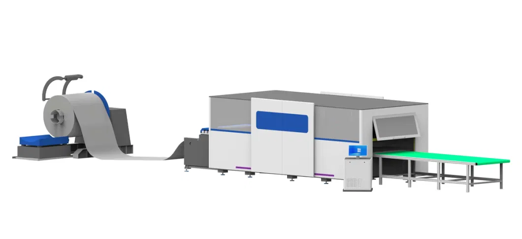 1500W Metal Laser Fiber 2mm Sheet Laser Factory Price Production Line HVAC Duct Cutting Machine