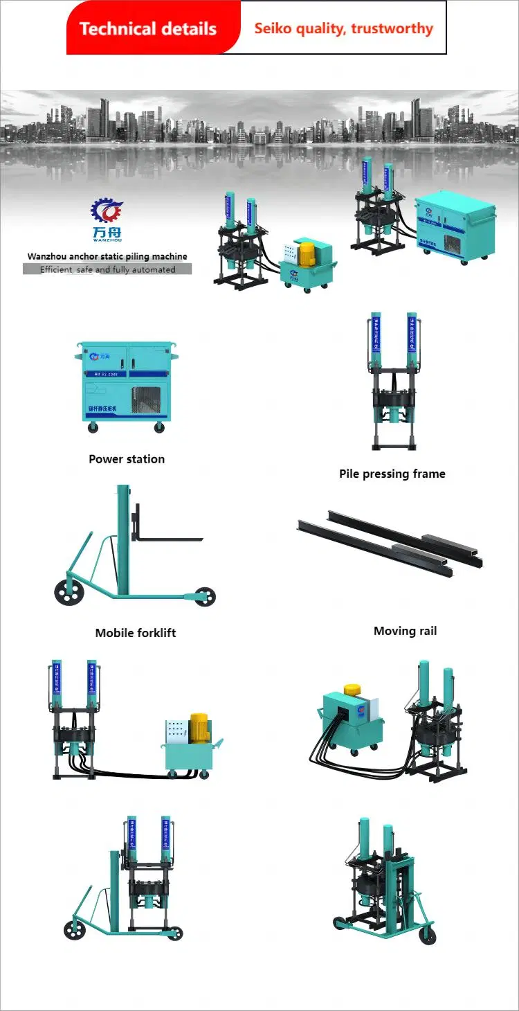Mini Hydraulic Pile Pressing Equipment Foundation Reinforcement