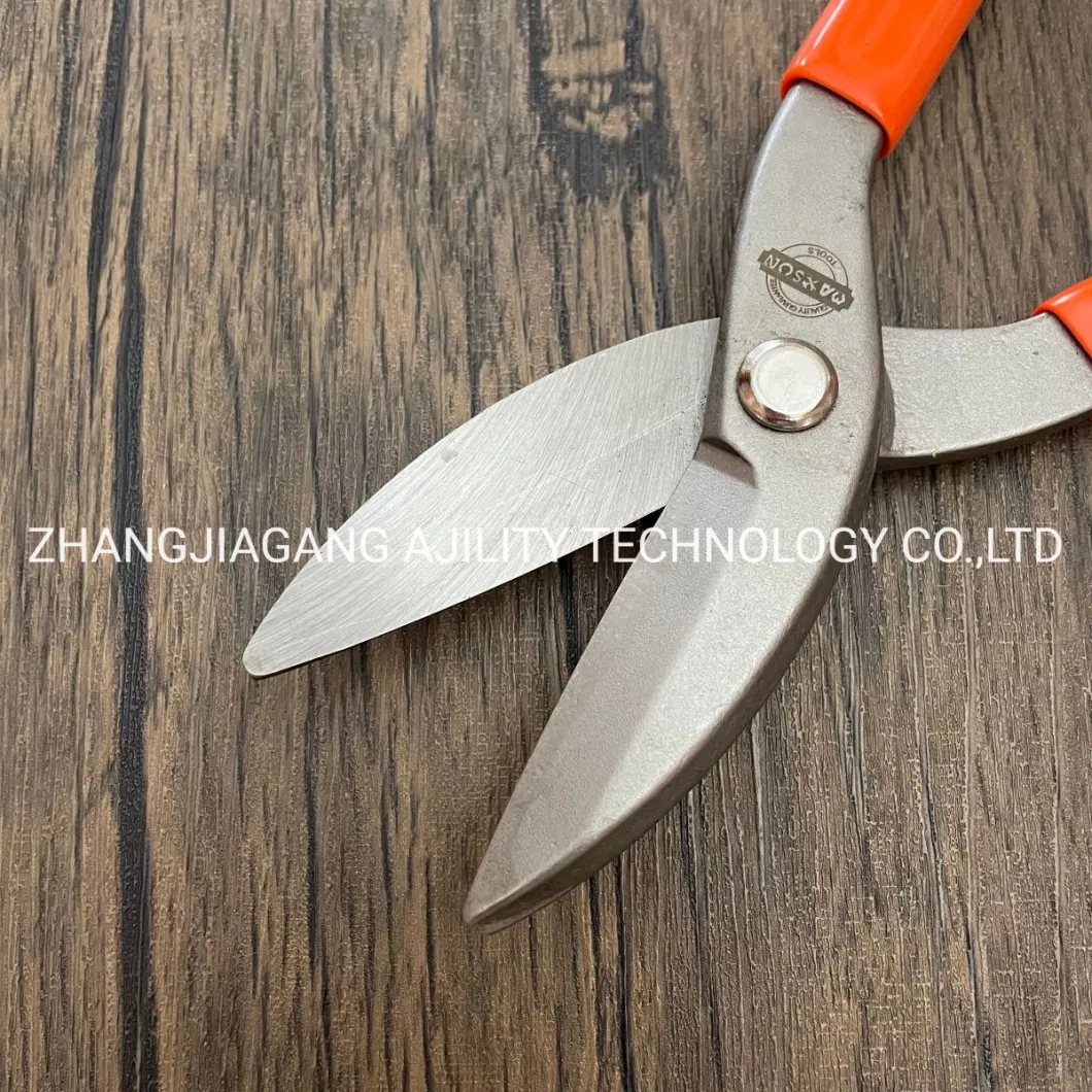 Y01331 Wholesale Price 10 Inch American Type Heavy Duty Straight Pattern Snips of Bigger Handle Tin Snips
