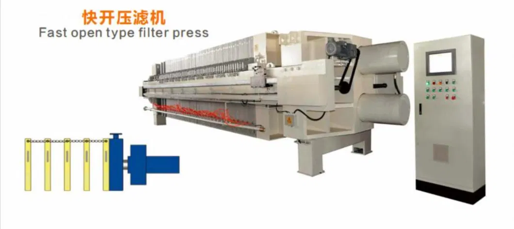 Fully/Semi Automatic Fast Open Type Filter Press for Sludge Dewatering