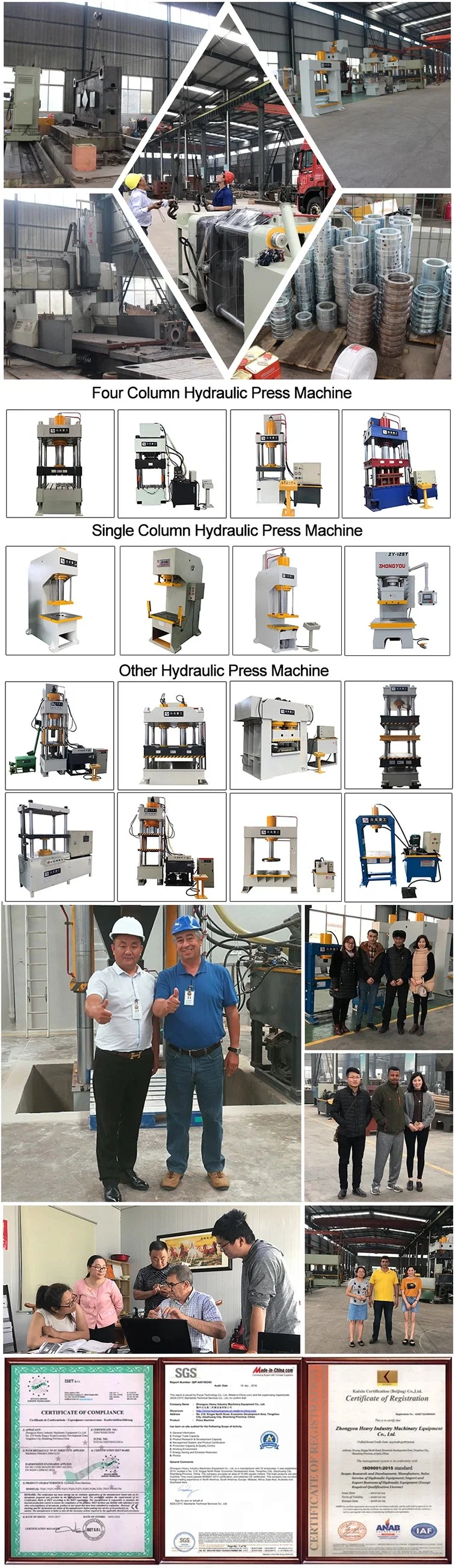 Nadun 20-100 Ton H Frame Hydraulic Press Machine for Metal Forming