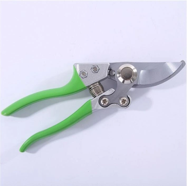 Professional High-Carbon Steel Garden Pruning Shears with Green PVC Handle