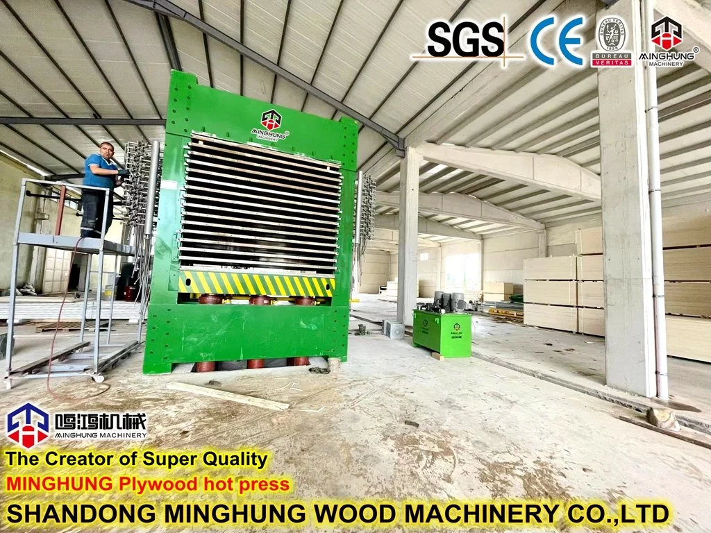 Multilayer Hydraulic 500t Hot Press for Heating Plywood Using Oil or Steam Boiler