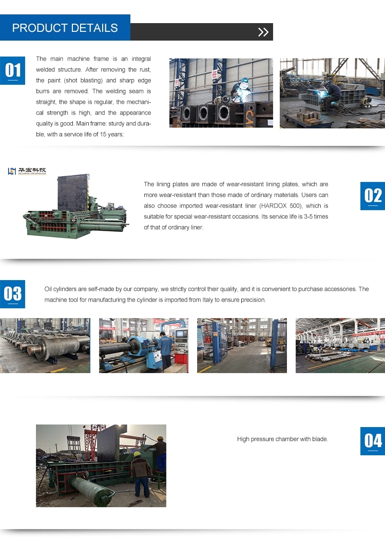 Huahong Y81f-160 Hydraulic Metal Baler Works Smoothly