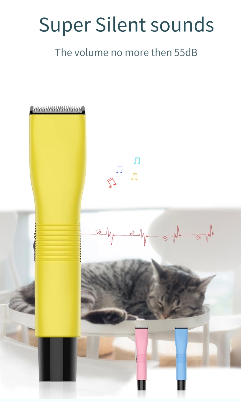 Cordless Professional Low Noise Quiet Pet and Rechargeable Automatic Pet Hair Clipper