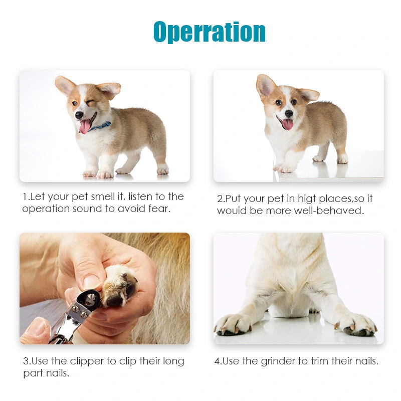 Rechargeable Automatic Pet Electric Nail Grinder Clipper for Cat Dog