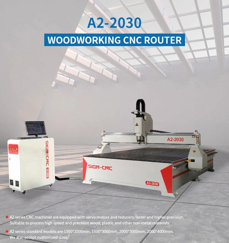 Discount Price for 3axis Woodworking Machine Sign A2 2000X3000mm Size CNC Router