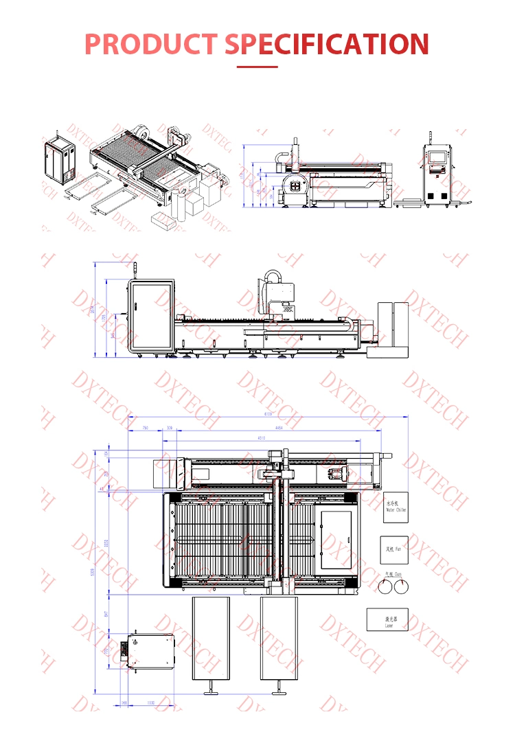 Laser Cutting Machine for Both Tube and Sheet Metal for Metal Stainless Steel Iron Steel Aluminum Plate for Metal for Sale