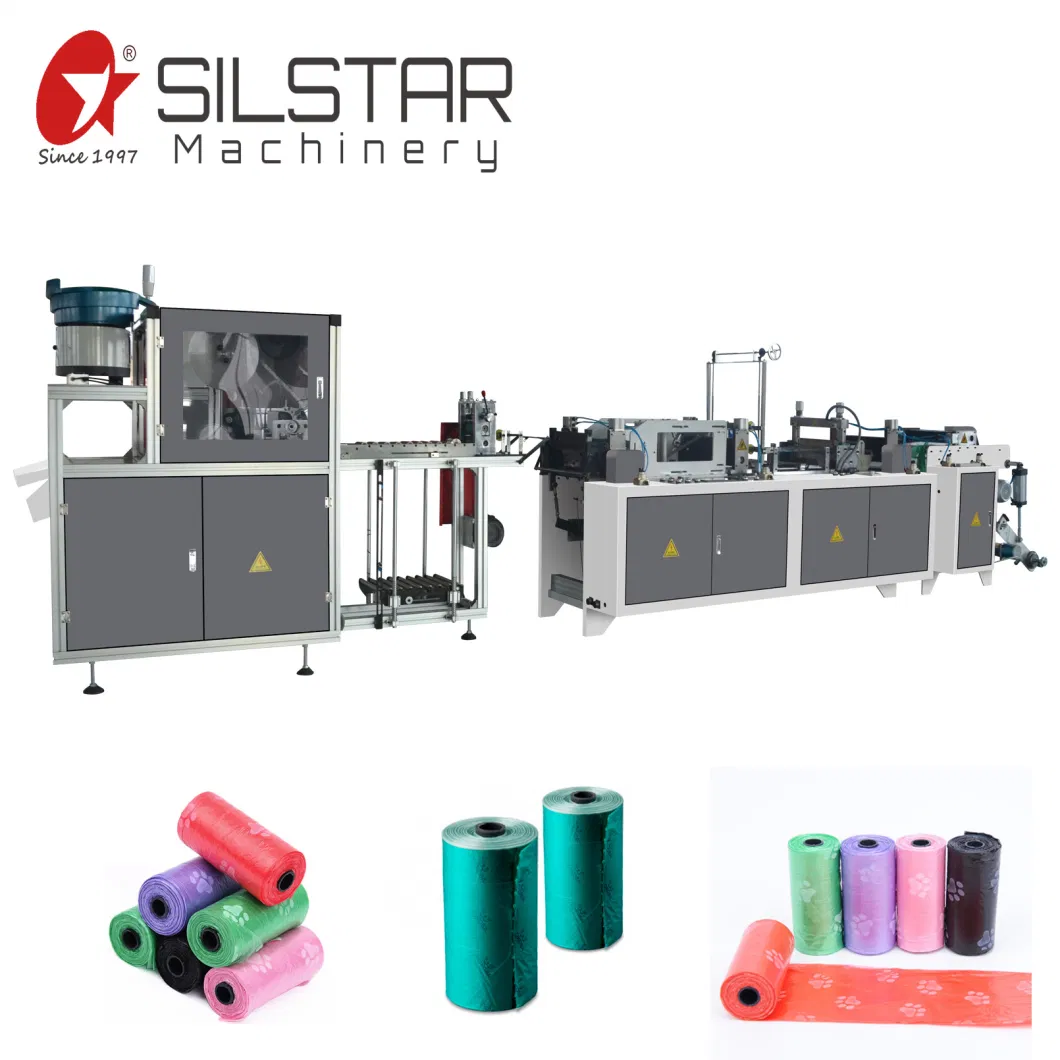 Automatic Drawstring Garbage Bag Making Machine Rolling Draw Tape Trash Bag on Roll Machine Film Blowing Machine for Plastic Poly Biodegradable PE HDPE LDPE Bag