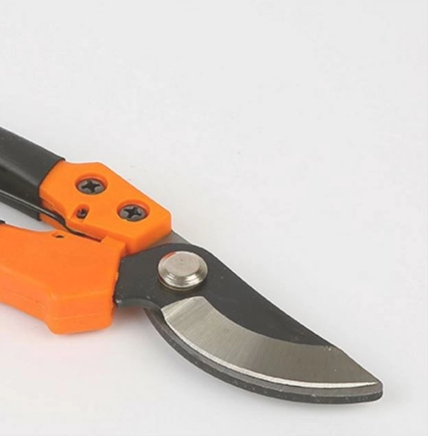 Ironware Bypass Pruning Shears 65mn Steel with Orange Plastic Handle