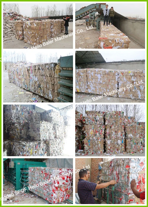 Waste paper cardboard metal wire copper wire carpet plastics bottles baling pressing strapping baler machine