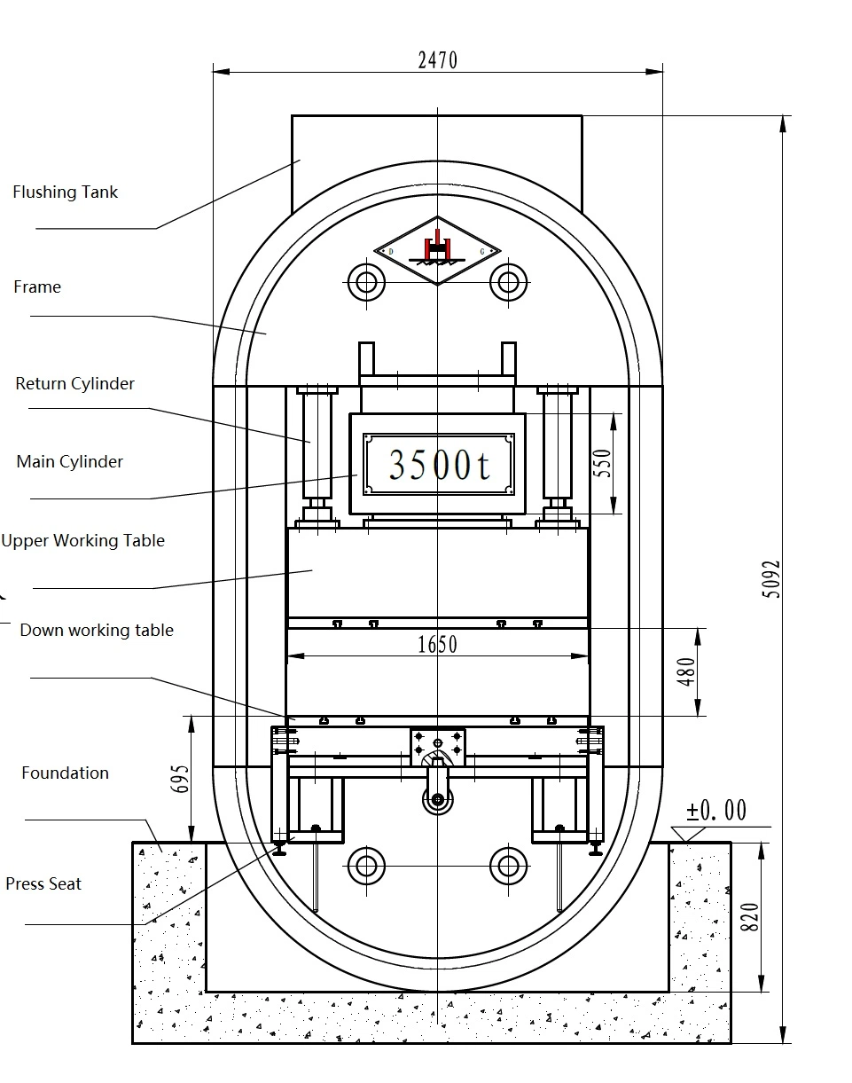 Custom Made Hydraulic Press for Heat Exchanger Industry