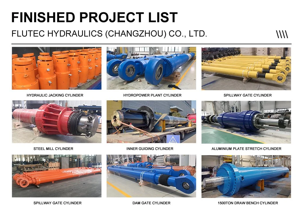 100% Pressure Testing Heavy Duty Press Hydraulic Cyllinder for Water Dam