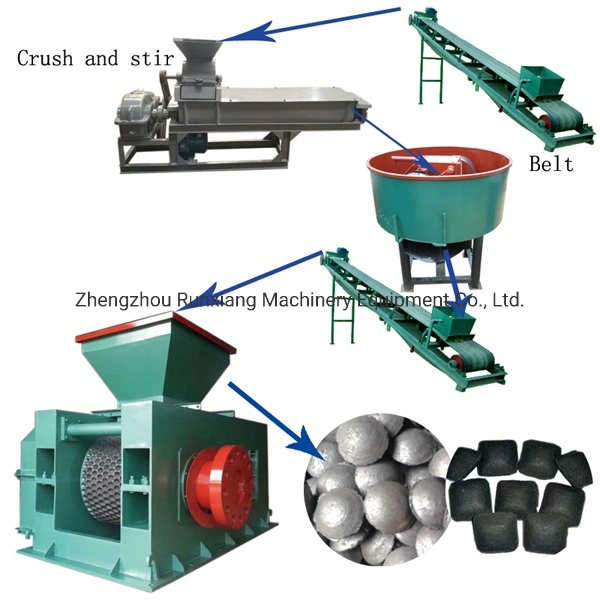 Biomass Coal and Charcoal Powder Briquette Pressing Briquette Making Maker Machine