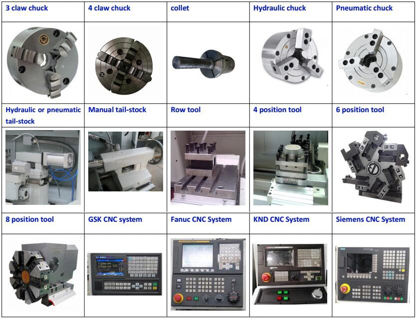 CNC Metal Cutting Lathe Ck6150A Siemens 808d CNC System