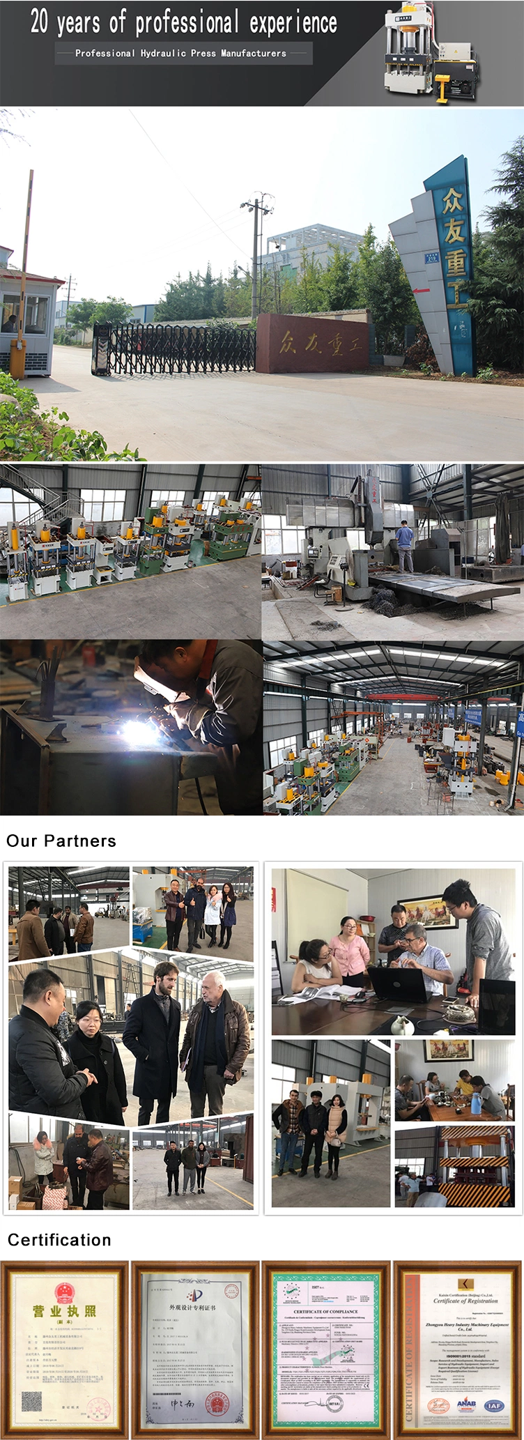 Cnzy Zhongyou Brand Souvenir Stamping Hydraulic Press Manufacturing