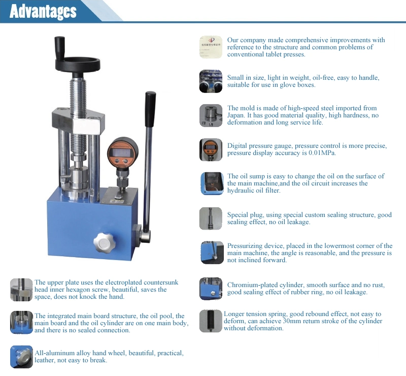 Laboratory Hydraulic Press Electric Heating for Ceramic Materials, Electronics Industry, Battery Energy