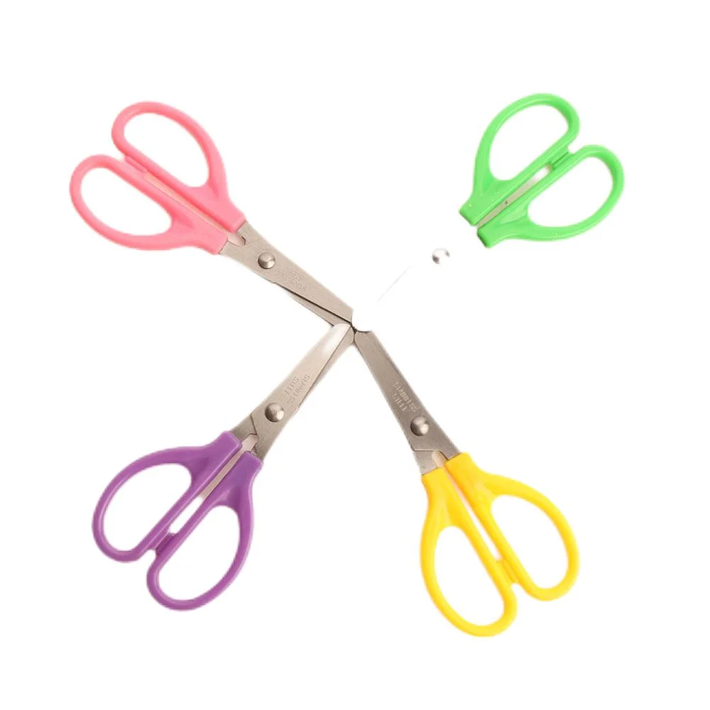 Colorful Plastic Handle Stainless Steel Children Scissors