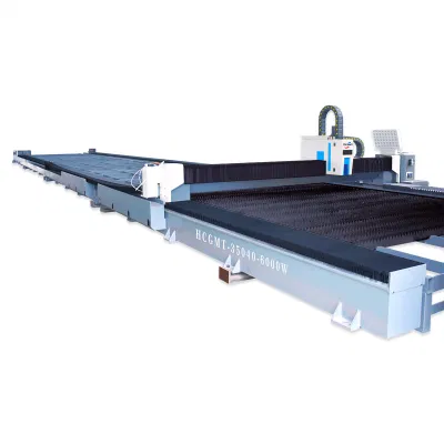  Hcgmt® 6000W/35*4m Equipo láser de mecanizado CNC de chapa de acero inoxidable ultra-larga Corte de torno
