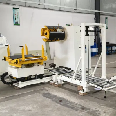  3 tonelada /5 Ton Ton/ 7/ 10 toneladas de material de la bobina de hidráulica de la hoja de acero Decoiler /Uncoiler máquina trabajando en la línea de estampado de prensa eléctrica