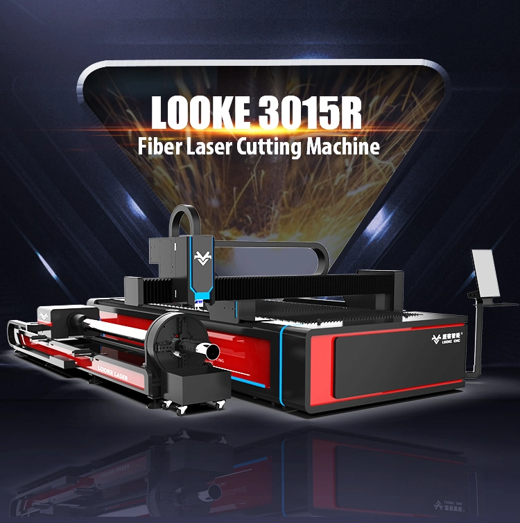3015 3000*1500mm Max 1kw 1.5kw 2kw 3kw 4kw Laser Cutting Machine Metal Steel Fiber Laser Cutter with 4axis Rotary for Metal Tube Metal Pipe Cutting Price