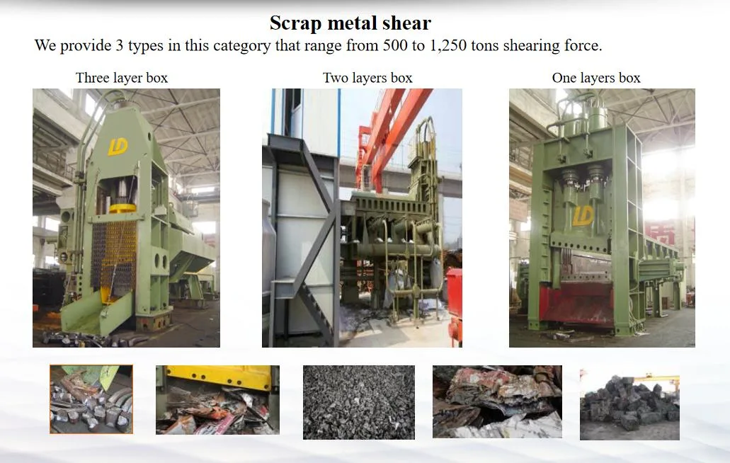 Heavy Duty Scrap Metal Steel Copper Aluminum Hydraulic Gantry Guillotine Shear Cutting Shearing Recycling Machine for Steel Plant 1600 Tons