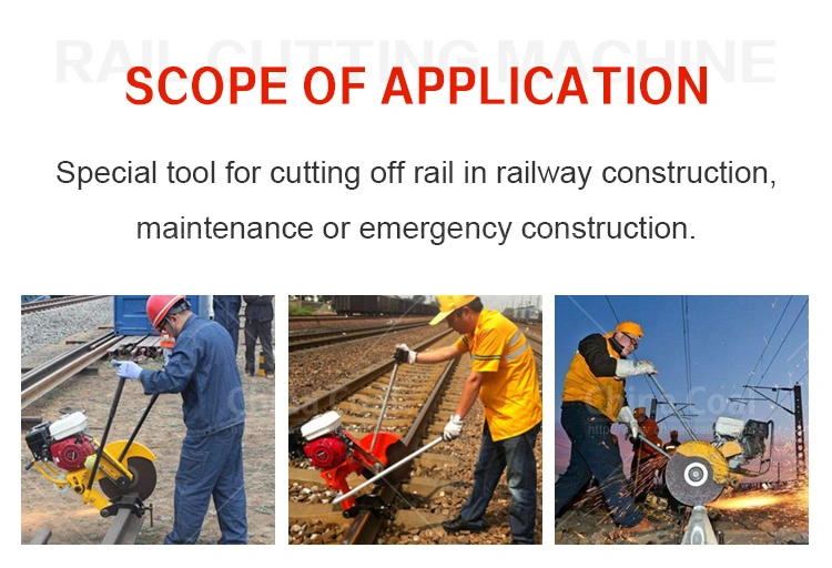 Railway Maintenance Electric Portable Handheld Internal Combustion Abrasive Rail Cutter Railway Stainless Band Saw Machine Railroad Steel Cutting