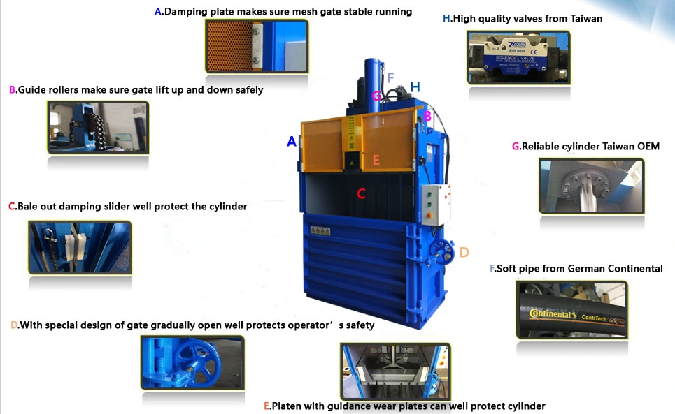 Hot Sell Factory Direct Supply High Quality Hydraulic Plastic Scrap Baling Press