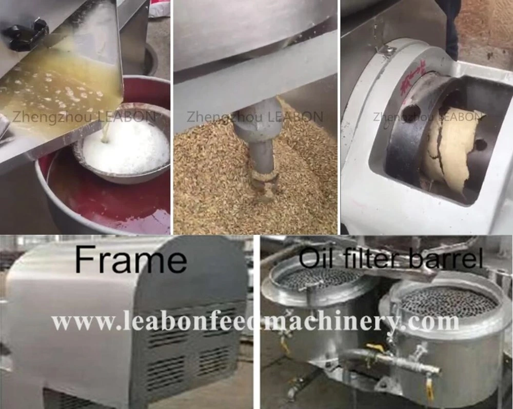 Hydraulic Mini Sunflower Oil Pressing Machine Manual CE Approved Cold and Hot Oil Screw Seed Press Machine