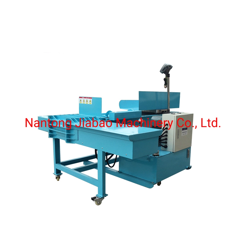 Best Selling Constant Weight Used Clothes Hydraulic Baler Factory Directly Clothes Press with Weighing Device 15kg Bale Weight for Textile/Used Rags for Sale