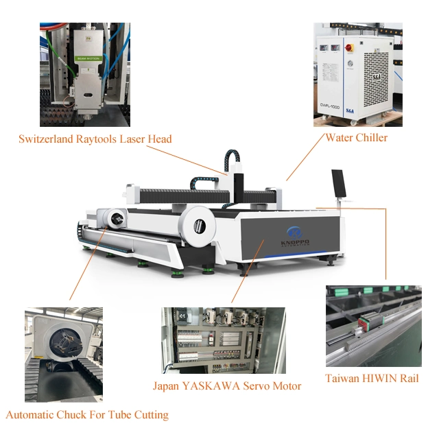 3 Years Warranty Metal Plate and Tube 1000W 1500W 2000W 3000W 4000W Metal CNC Fiber Laser Cutting Machine