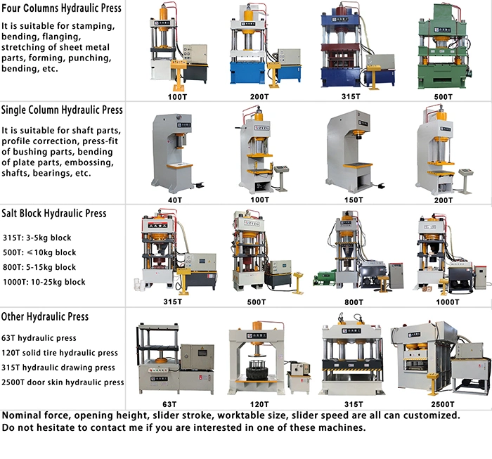 Hydraulic Press Punching Machine for Metal Sheet Plate 400 Ton