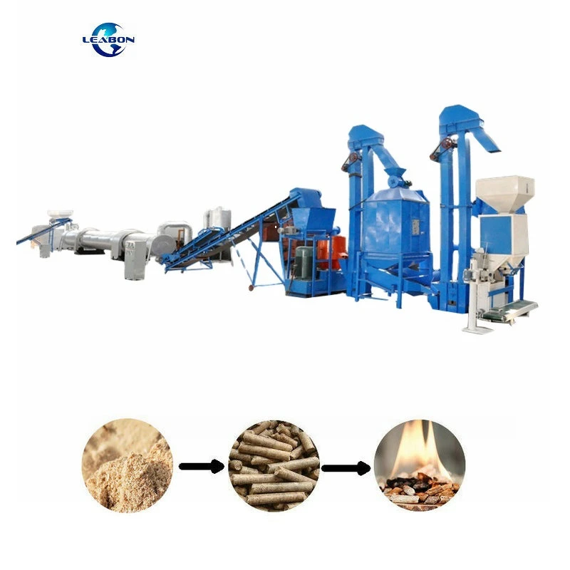 CE 1000-1500kg/H Woodworking Biomass Pine Oak Beech Wood Sawdust Pellet Press Production Line Manufacturer Making Machine Mill Price