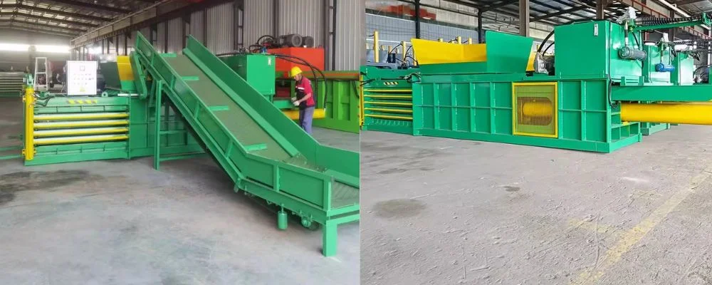 Automatic Horizontal Hydraulic Carton Baler for Sale Cotton Baling Press Machinery